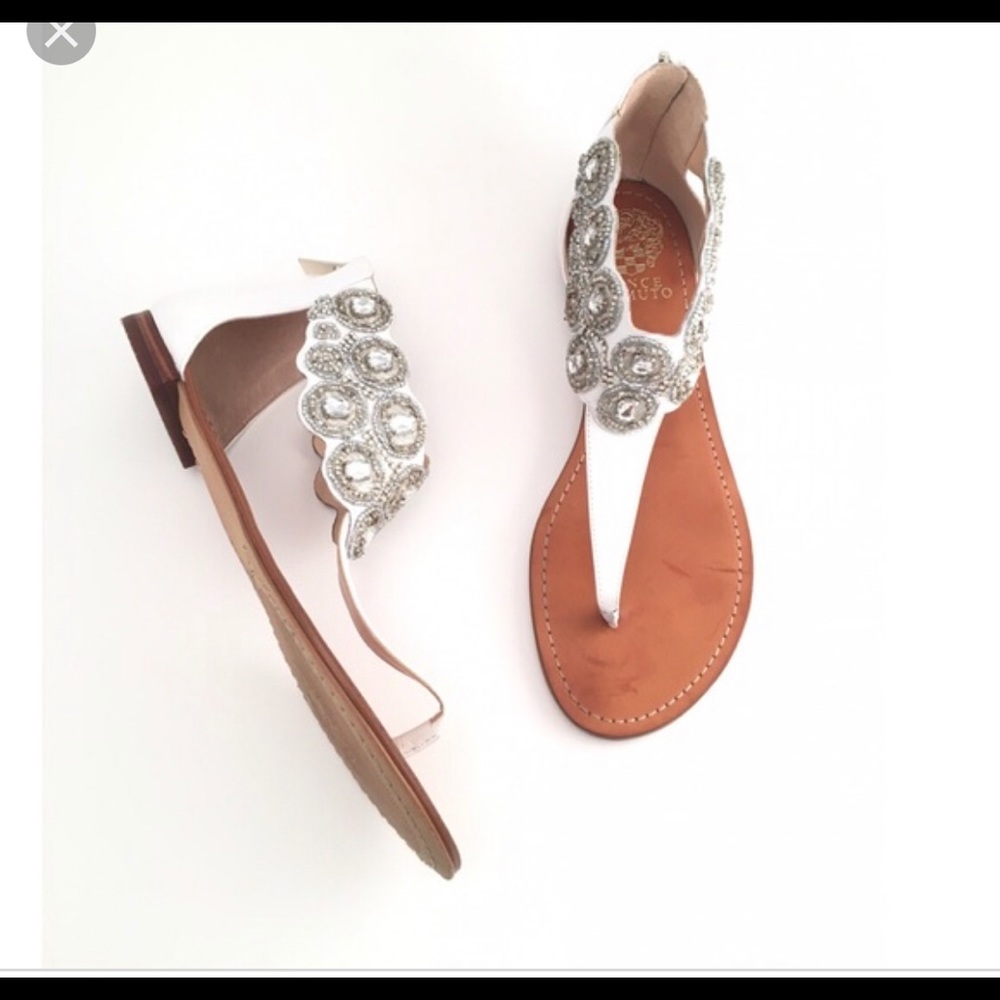 Vince Camuto Mandisa Jeweled Flat Thong Sandals